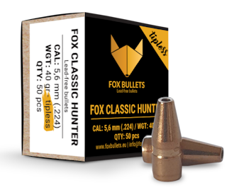 Fox Bullets Classic Hunter - Kal. 5,6mm (.224) Tipless - 40gr