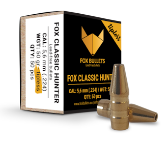 Fox Bullets Classic Hunter - Kal. 5,6mm (.224) Tipless - 50gr