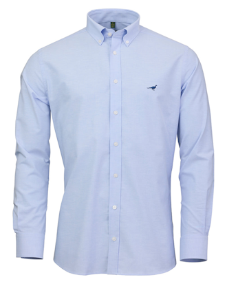 Laksen Oxford Stretch Skjorte - Light Blue